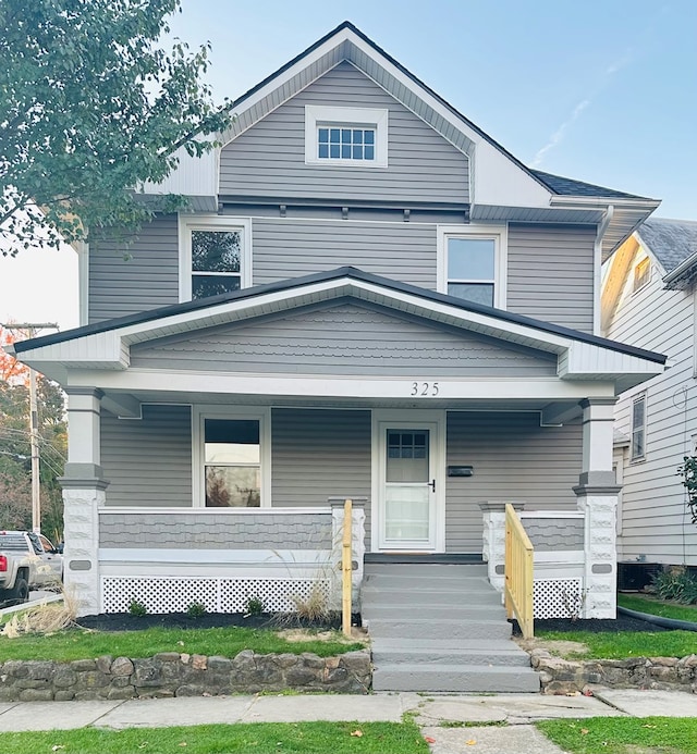 view of front of property with a porch