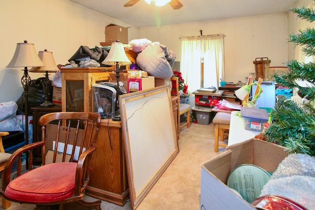 1320 Oakridge Rd, Bucyrus, OH 44820 - home office with carpet and a ceiling fan