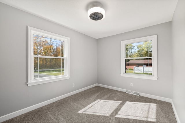 view of carpeted empty room