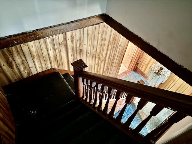 325 E Mansfield St, Bucyrus, OH 44820 - stairs featuring wood walls