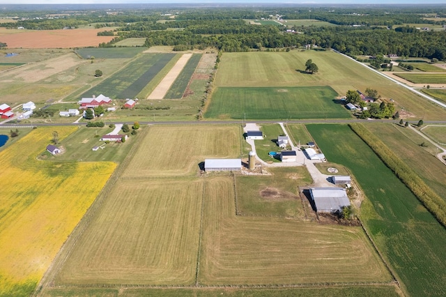 bird's eye view with a rural view