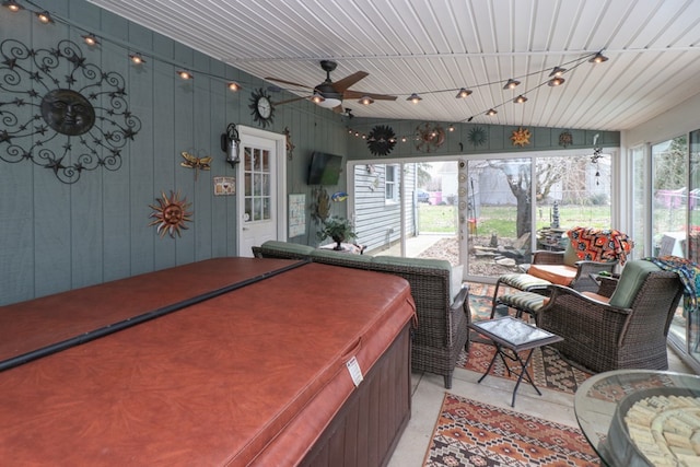 view of patio / terrace with ceiling fan