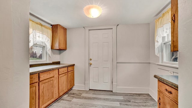 kitchen featuring light hardwood / wood-style floors