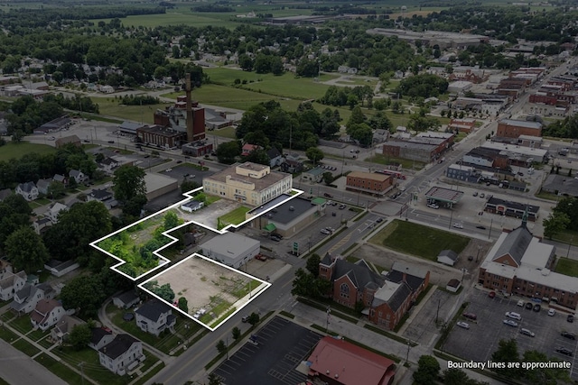19 Mansfield Ave, Shelby, OH 44875 - aerial view of property's location featuring property parcel outlined