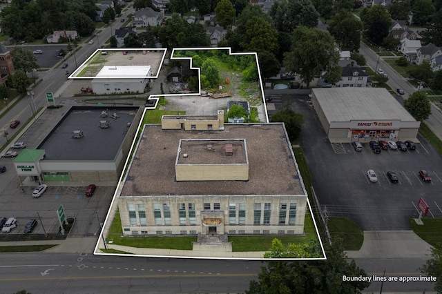 19 Mansfield Ave, Shelby, OH 44875 - aerial view of property's location with property parcel outlined