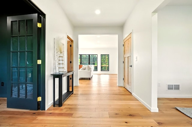 1360 Lexington Ontario Rd, Mansfield, OH 44904 - hall featuring light wood-style floors and recessed lighting