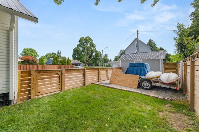 519 Park Ave, Galion, OH 44833 - fenced backyard with a storage unit