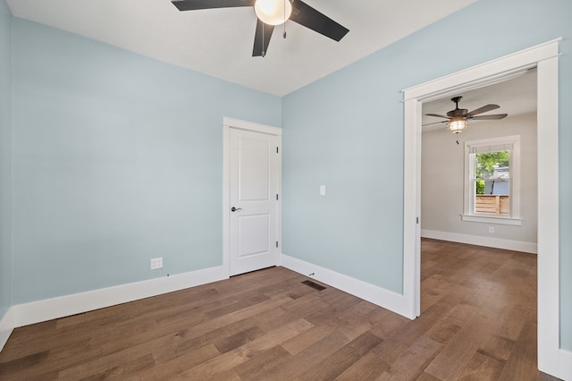 519 Park Ave, Galion, OH 44833 - unfurnished room with ceiling fan and wood finished floors