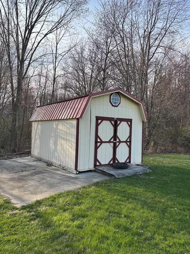 view of shed
