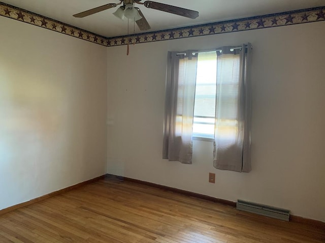 1149 Robinhood Dr, Bucyrus, OH 44820 - empty room with a ceiling fan and light wood-style floors