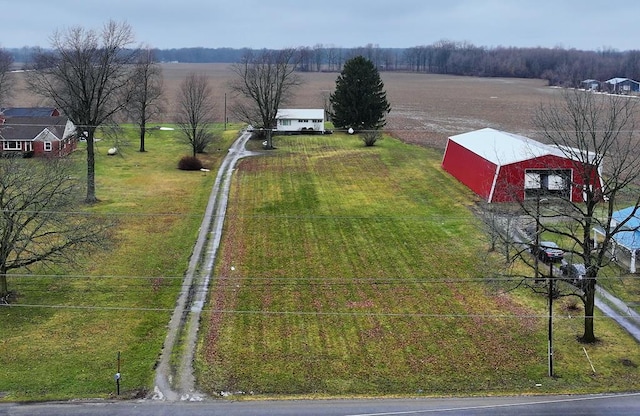 bird's eye view featuring a rural view