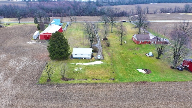 drone / aerial view featuring a rural view