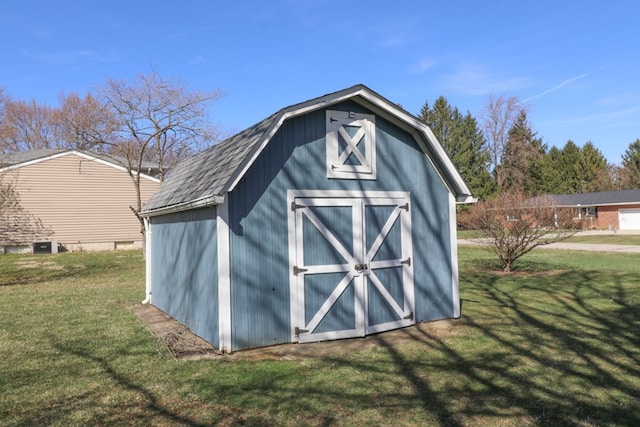 view of shed