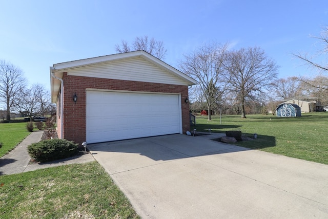 garage featuring driveway