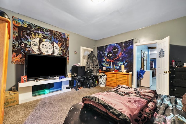 bedroom with carpet floors