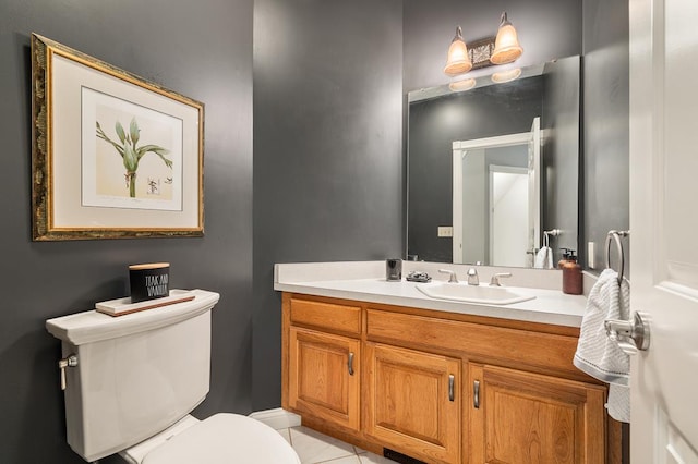 2313 Woodland Park Dr, Ontario, OH 44903 - half bathroom with vanity and tile patterned floors