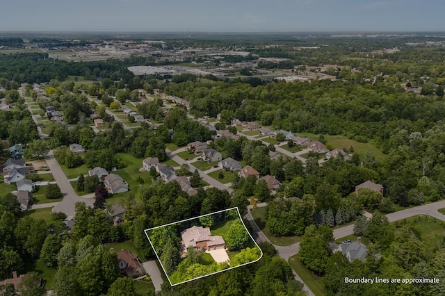 2313 Woodland Park Dr, Ontario, OH 44903 - aerial view of residential area featuring property parcel outlined