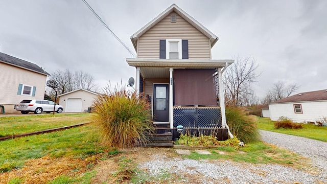 front of property with a front yard