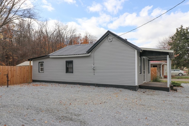 view of side of property