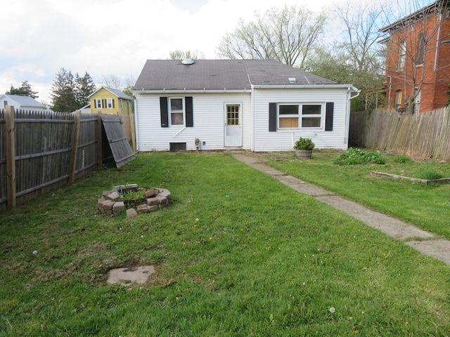 875 E Walnut St, Galion, OH 44833 - back of property with a fire pit
