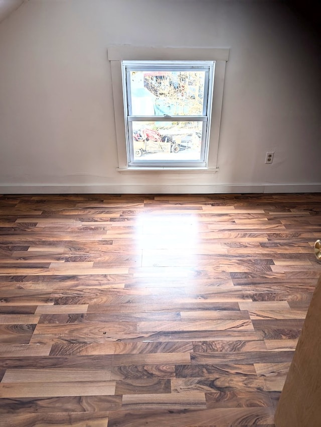 additional living space featuring dark hardwood / wood-style floors