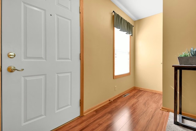 interior space with light wood-type flooring