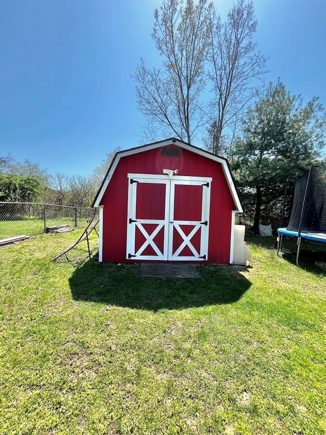 352 Valleybrook Cir, Howard, OH 43028 - view of shed featuring a trampoline