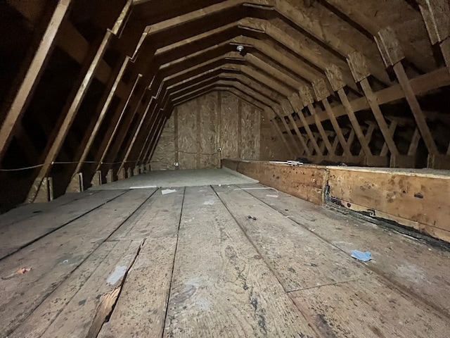 view of attic