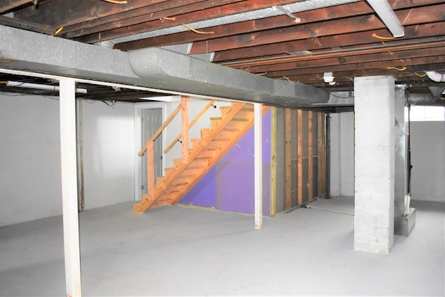 view of basement