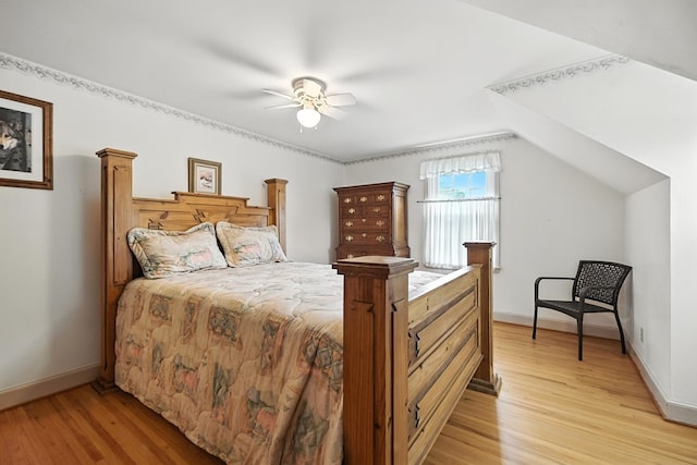 501 Overlook Rd, Mansfield, OH 44907 - bedroom with light wood-type flooring and a ceiling fan