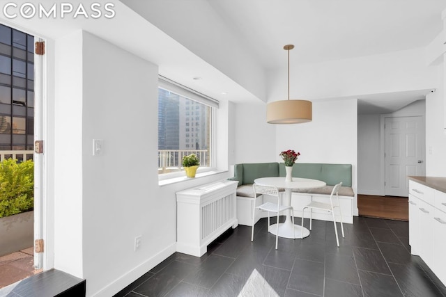 dining room featuring breakfast area