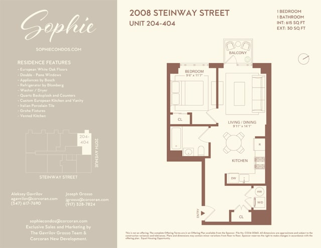 20-08 Steinway St Unit 304, New York City NY, 11105, 1 bedrooms, 1 bath condo for sale