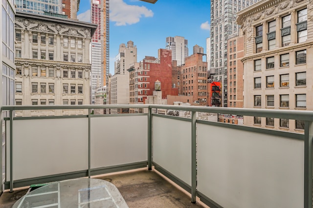 balcony with a city view