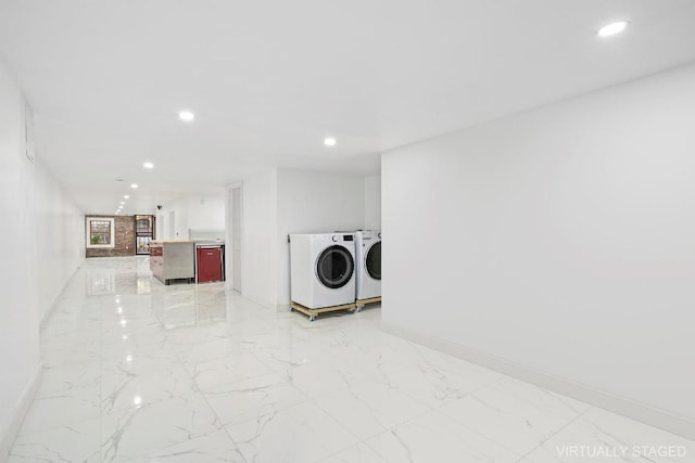 laundry area featuring independent washer and dryer