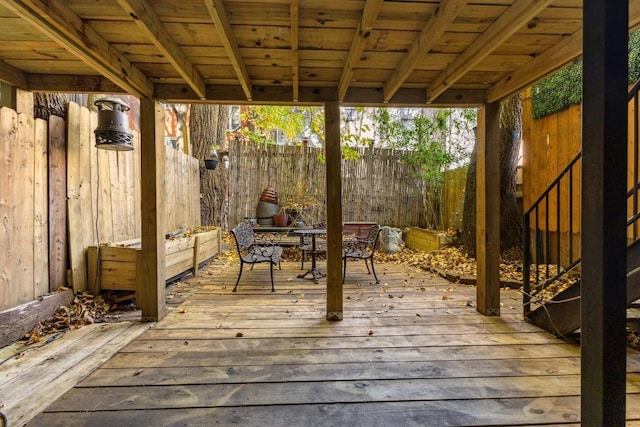 view of wooden terrace