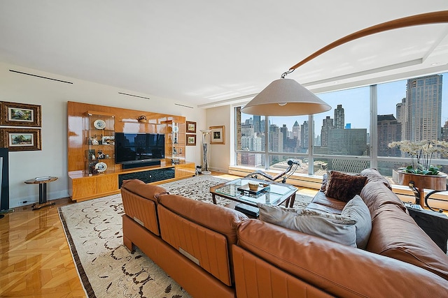 1965 Broadway Unit 26-E, New York City, NY 10023 - living room featuring baseboards