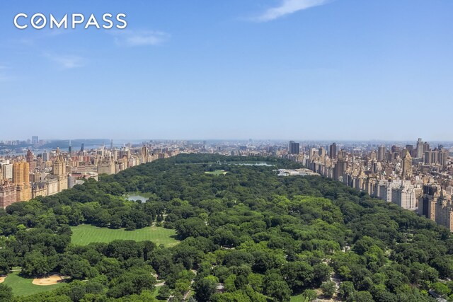 aerial view featuring a view of city