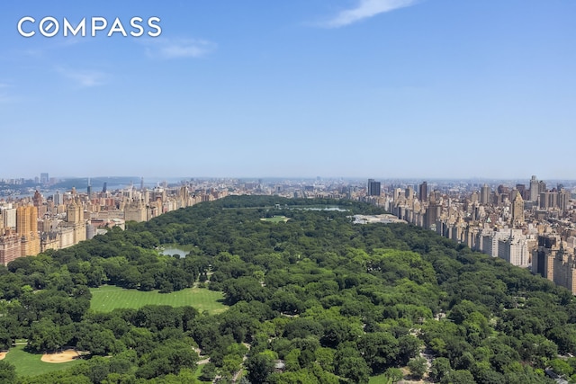 drone / aerial view featuring a view of city