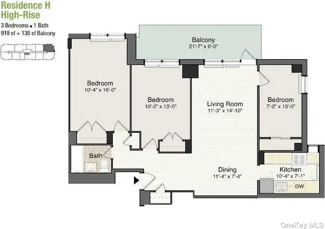 12399 Flatlands Ave Unit 1J, New York City, NY 11207 - view of room layout