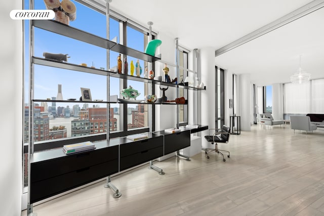 101 Warren St Unit 2620, New York City, NY 10007 - office space with wood finished floors and floor to ceiling windows