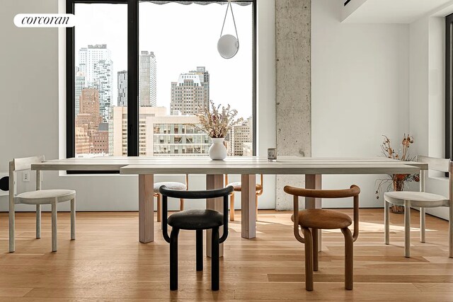 9 Chapel St Phb, Phb, New York City, NY 11201 - dining space featuring wood finished floors and a city view