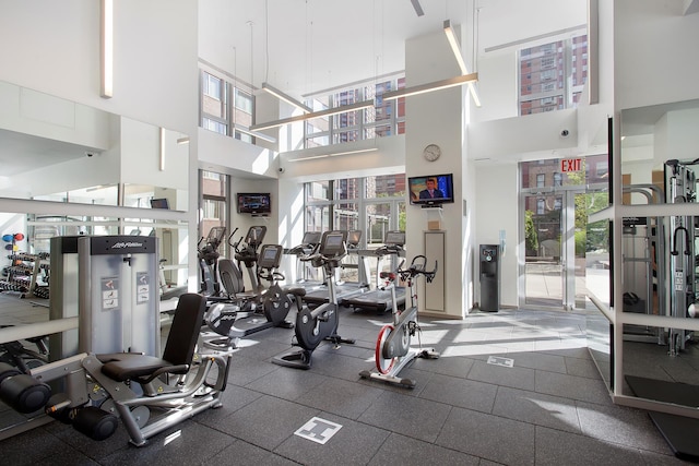 view of exercise room