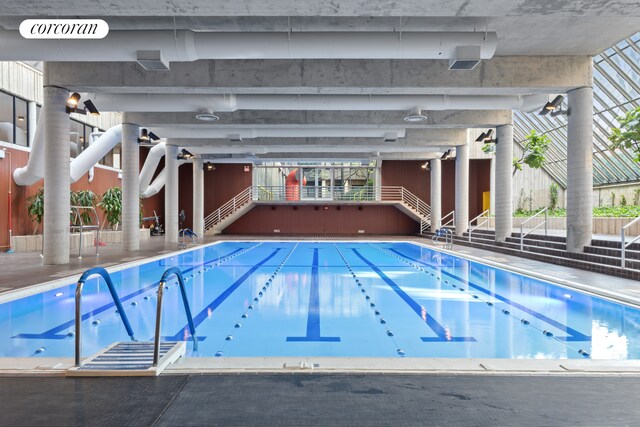 pool with stairway