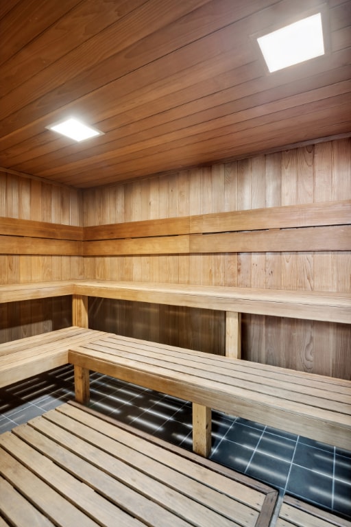 view of sauna