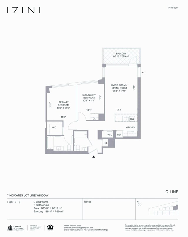 171 N 1st St Unit 3C, New York City, NY 11211 - view of home floor plan