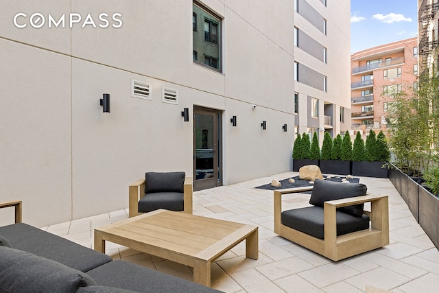 view of patio featuring outdoor lounge area