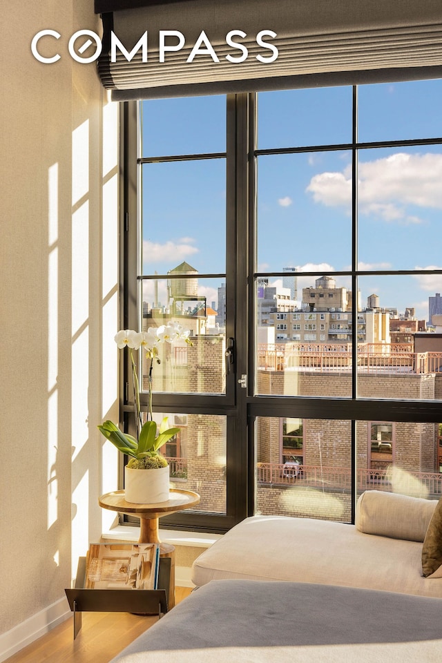 234 E 23rd St Unit 18B, New York City, NY 10010 - detailed view of baseboards and a view of city
