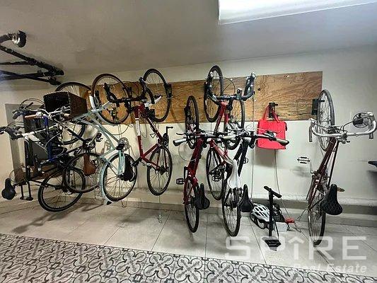 garage with bike storage