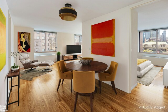 dining area featuring hardwood / wood-style floors