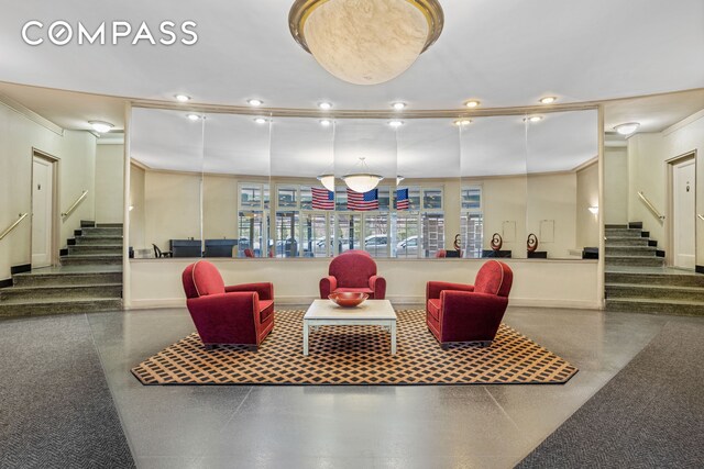 lobby with stairway